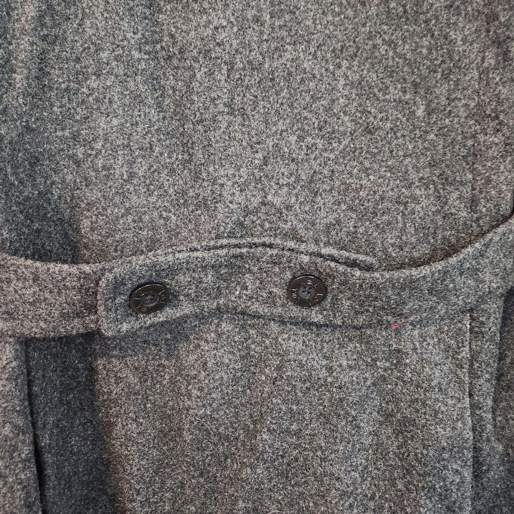 Vintage LEI Womens Charcoal Gray 100% Wool Double Breasted Pea Coat Size Medium - Picture 3 of 10